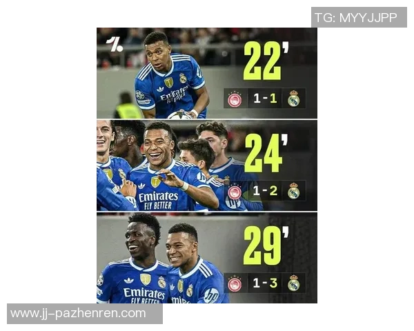 6分42秒，姆巴佩完成欧冠历史第二快帽子戏法